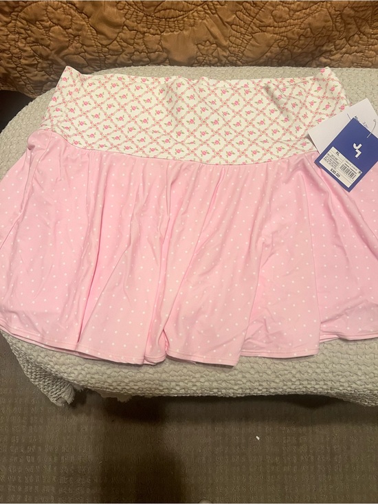 JoyLab Dresses & Skirts - JoyLab Pink Polka Dot Mini Skirt with Patterned Waistband. NWT XL